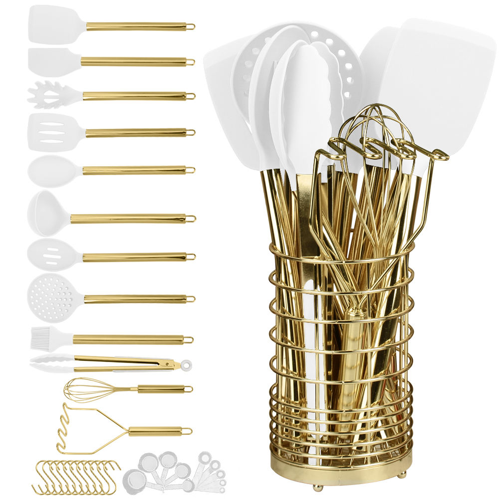 Kitchen Gadgets Gold - Set di 15 utensili da cucina,